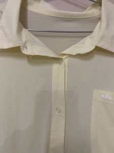 Yellow Oversized Button-Up Shirt