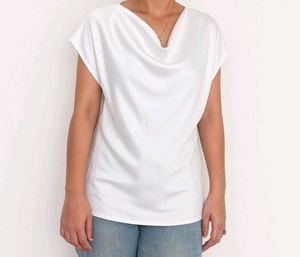 Chic White Cowl Neck Top