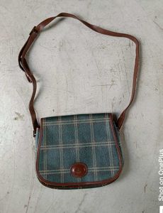 authentic BEAN POLE BAG Vintage Plaid Crossbody Ba