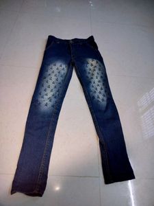 Stylish Printed Denim Jeans