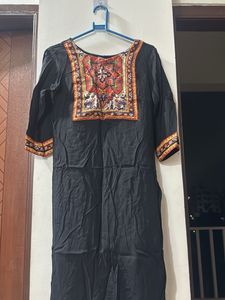 Stylish Black Kurta with Unique Sleeves