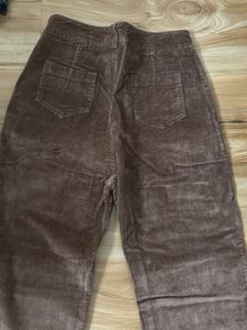 Brown Corduroy Wide Leg Pants