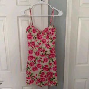 zara bodycon hot Floral Corset Mini Dress
