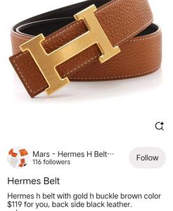 HERMES H Logo Belt