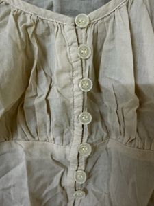 Plain Beige Button Up Top