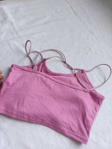Ribbed Pink Camisole Top