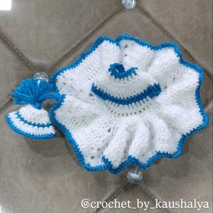Handmade Crochet laddu gopal Dress 💙