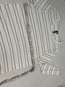 Striped Asymmetrical Tunic Top
