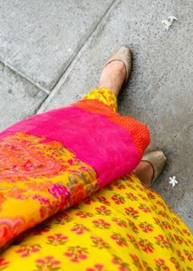 Vibrant Yellow Kurta and Pakistani salwar
