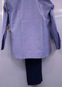 stylish formal fit pant shirt with embroidered wor