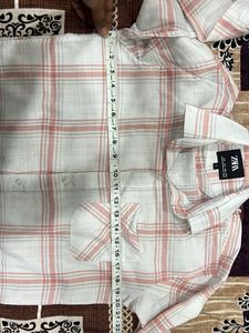 Zara Plaid Long Sleeve Shirt