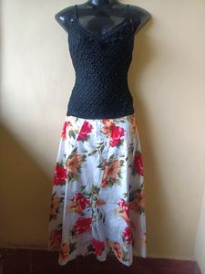 Floral Long Skirt