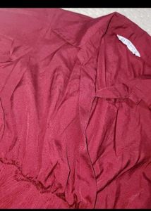Maroon Ruffled Tiered Mini Dress