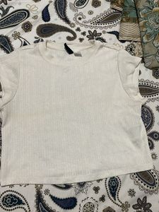 White pointelle top