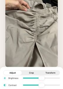 ruched slit skirt
