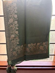 Foil Print Dupatta with Tassels