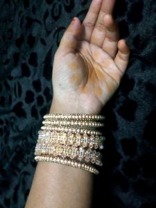 Peachish Rose Gold Bangles