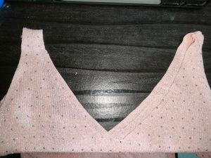 Sparkly Pink V-Neck Cami Top