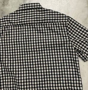Black and White Gingham Cropped Shirt