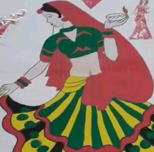Hand made wall paper painting 1 pic