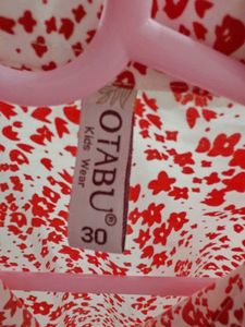 Red Floral Dress - 30 inches chest size