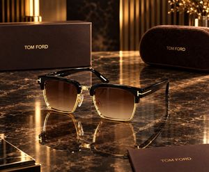 Tom Ford Black &amp; Gold Eyeglasses
