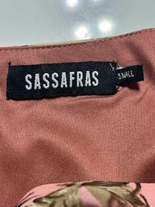 SASSAFARAS New Pink Printed Floral  Dress