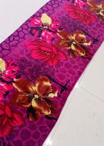 Floral Print Fleece Fabric Pieces Super Soft Stole