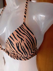 Tiger Print Bikini Top