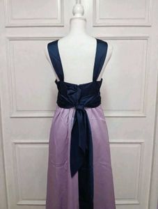 With freebies 🫶 Chic Navy &amp; Lavender Maxi Dress