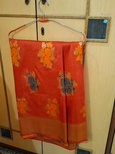 Elegant Red &amp; Gold Saree