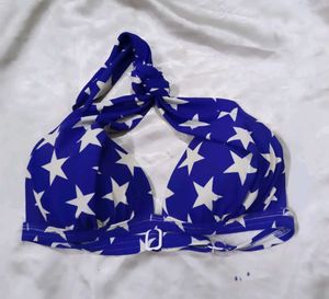 Star Print Blue Bikini Set