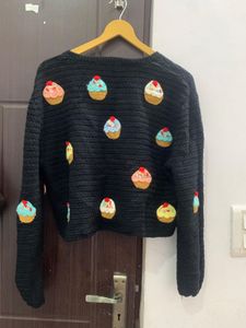 Cute ZARA Cupcake Knit Sweater