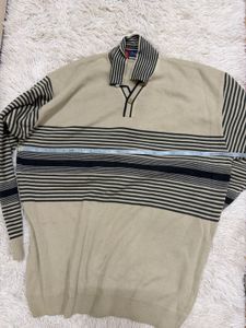 Striped Polo Sweater