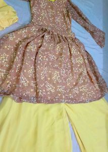 Sharara Frock With Dupatta