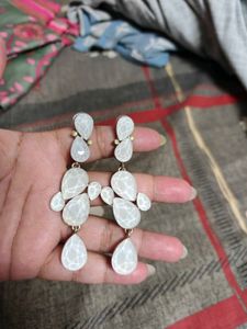 Elegant White Drop Earrings