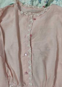 coquette Pink lace trim dress🍓