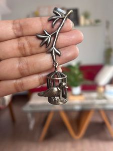 Birdcage Ear Cuff with Branch