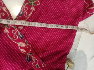 Elegant Pink one piece Embellished Neckline