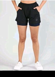 Layered Black Shorts