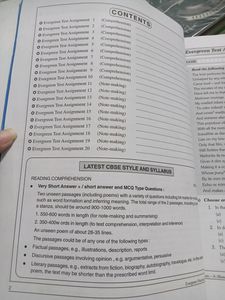 English Core Practice Paper , Class 11