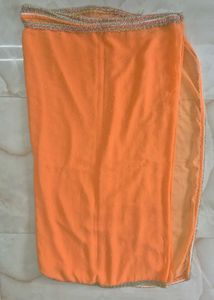 Beautiful Orange Embroidered Saree