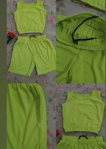Neon Crop Top &amp; Shorts Set