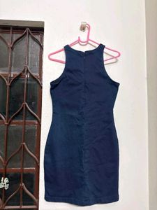 NUON Navy Blue bodycon denim mini ress