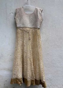 Royal Gold Embroidered Anarkali Kurti