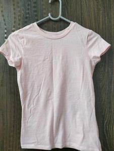 Light Pink Ribbed Knit Top