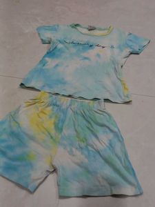 Tie-Dye Cotton Kurta Set