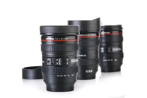 CAMERA LENS SHAPED COFFEE MUG FLASK