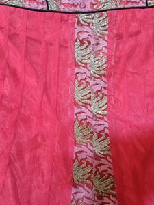 Beautiful Pink &amp; Red Ethnic Dress