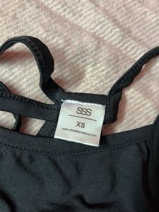 Black Cropped Tank Top